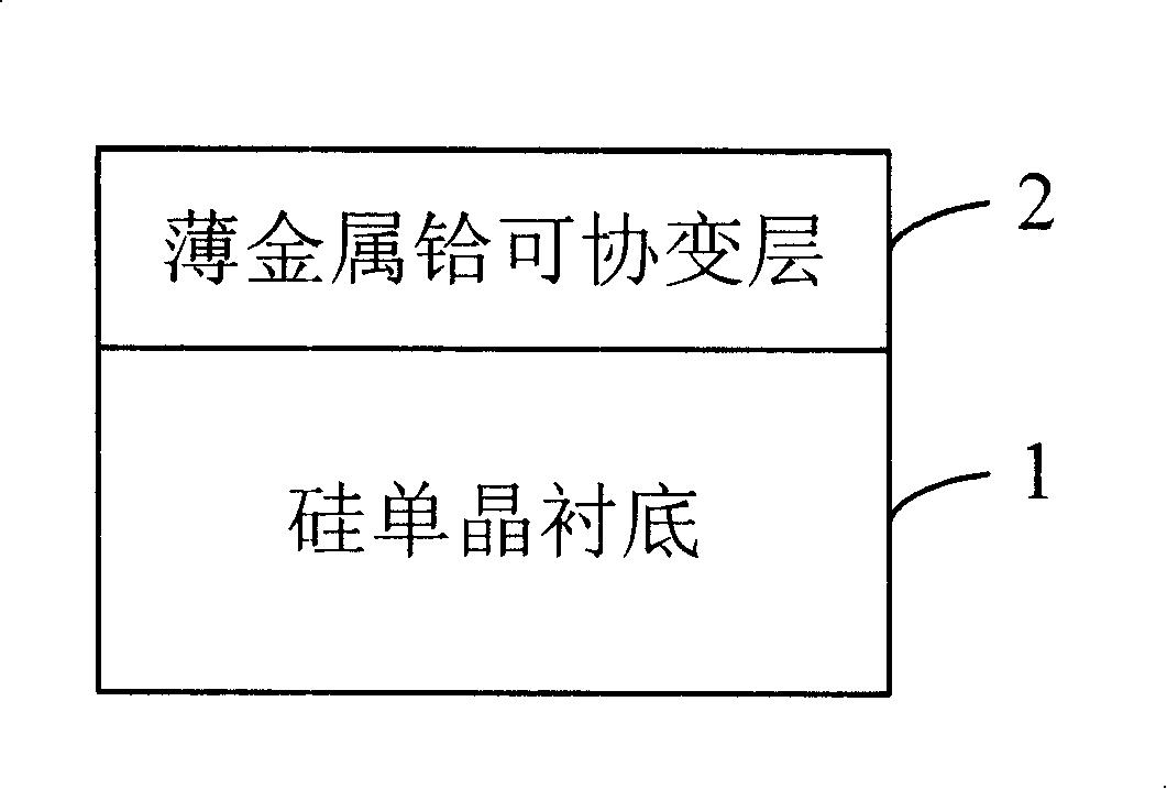 Silicon based compliant substrate material for zinc oxide epitaxial film growth