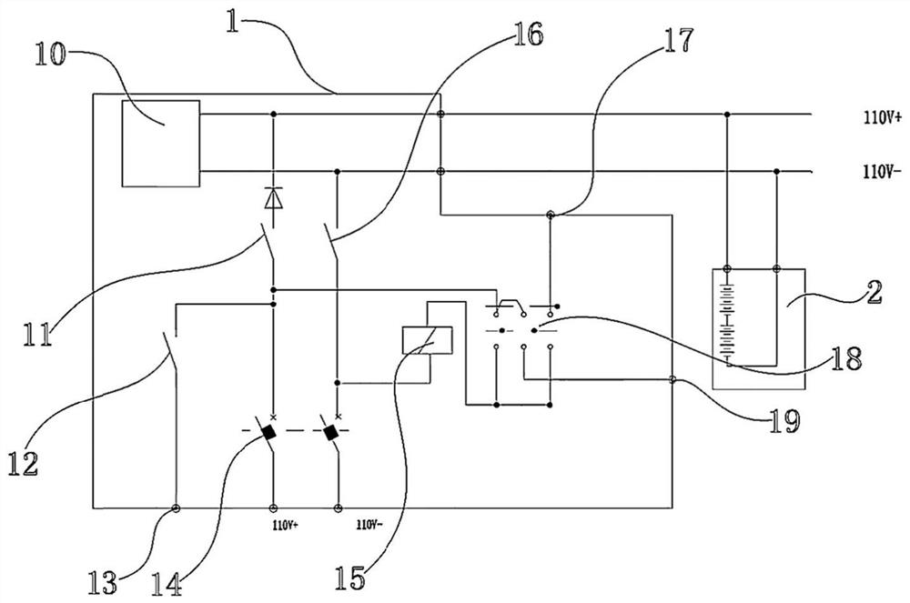 Electric locomotive leading-in trailer power supply emergency circuit and control method thereof