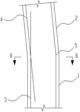 Folding-line-shaped pile foundation structure and foundation acting-force computing method as well as construction method thereof