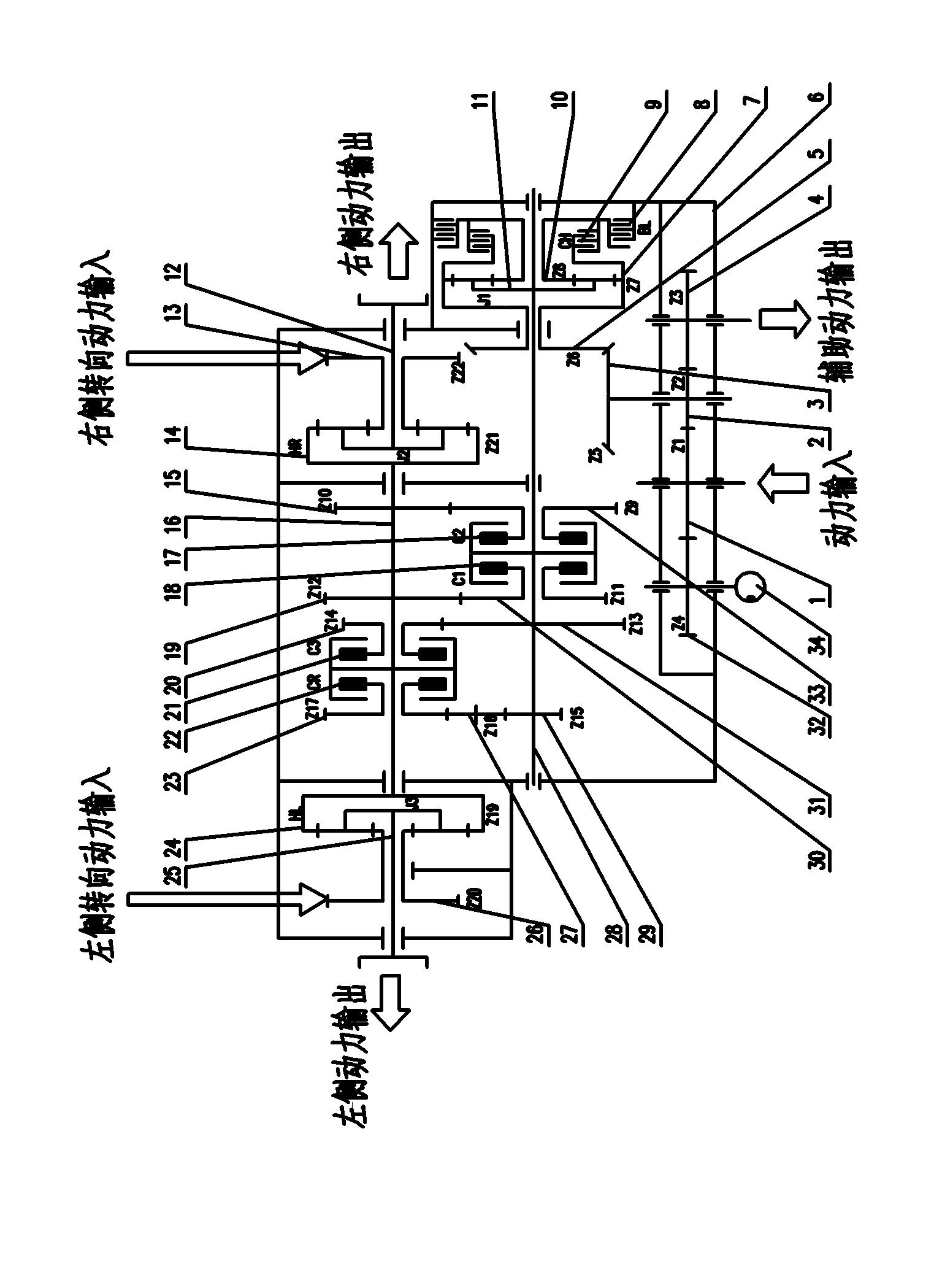 Double-wet type dead axle and planet compound type mechanical speed change mechanism used for high-speed vehicle