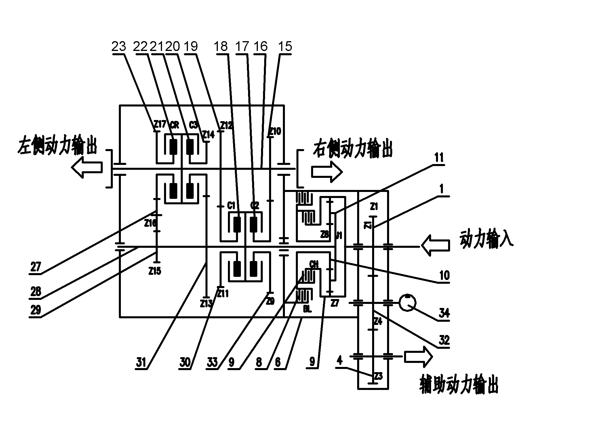 Double-wet type dead axle and planet compound type mechanical speed change mechanism used for high-speed vehicle