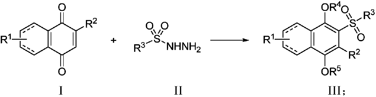A kind of preparation method of sulfonyl hydroquinone compound