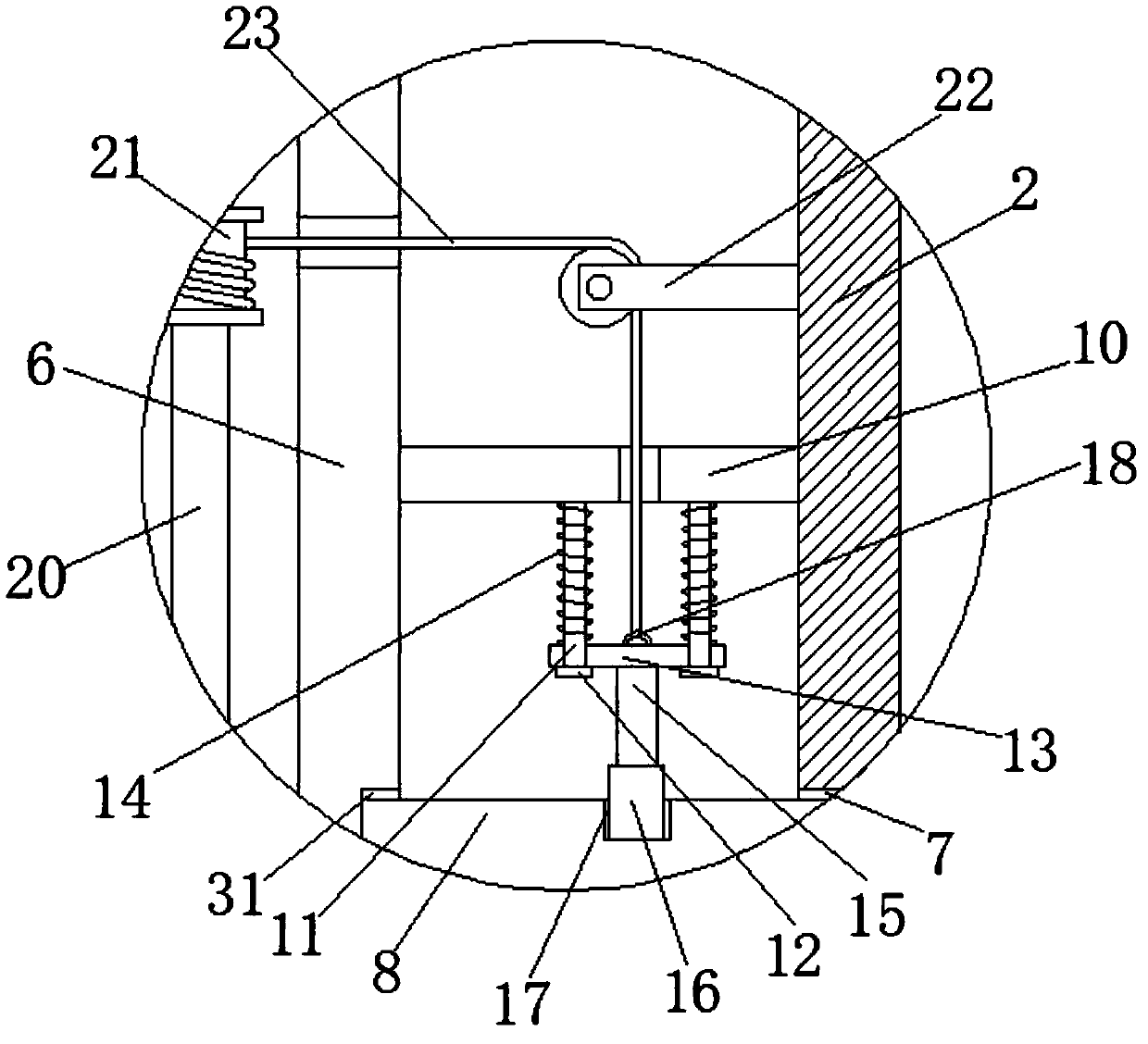 Stripping device for catalyst forming