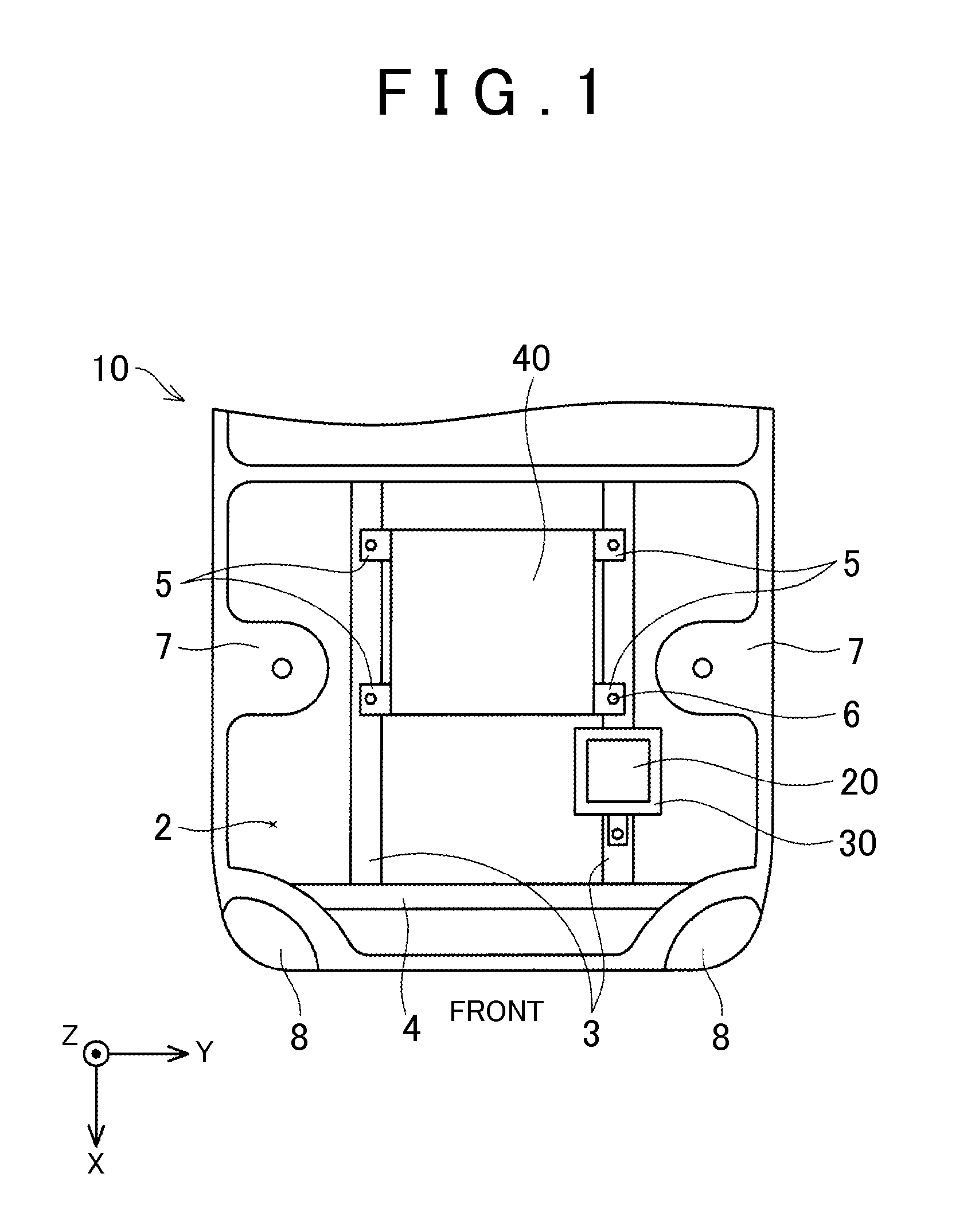 Fixing structure of electric apparatus to vehicle