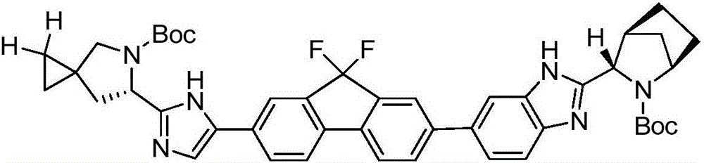 Preparation method of ledipasvir intermediate and intermediate compound