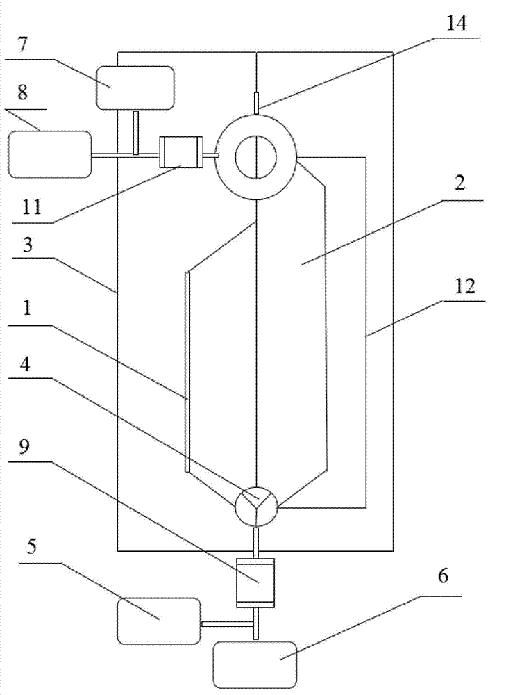 Tubular multi-line circular light and dark alternating biological hydrogen production method and device