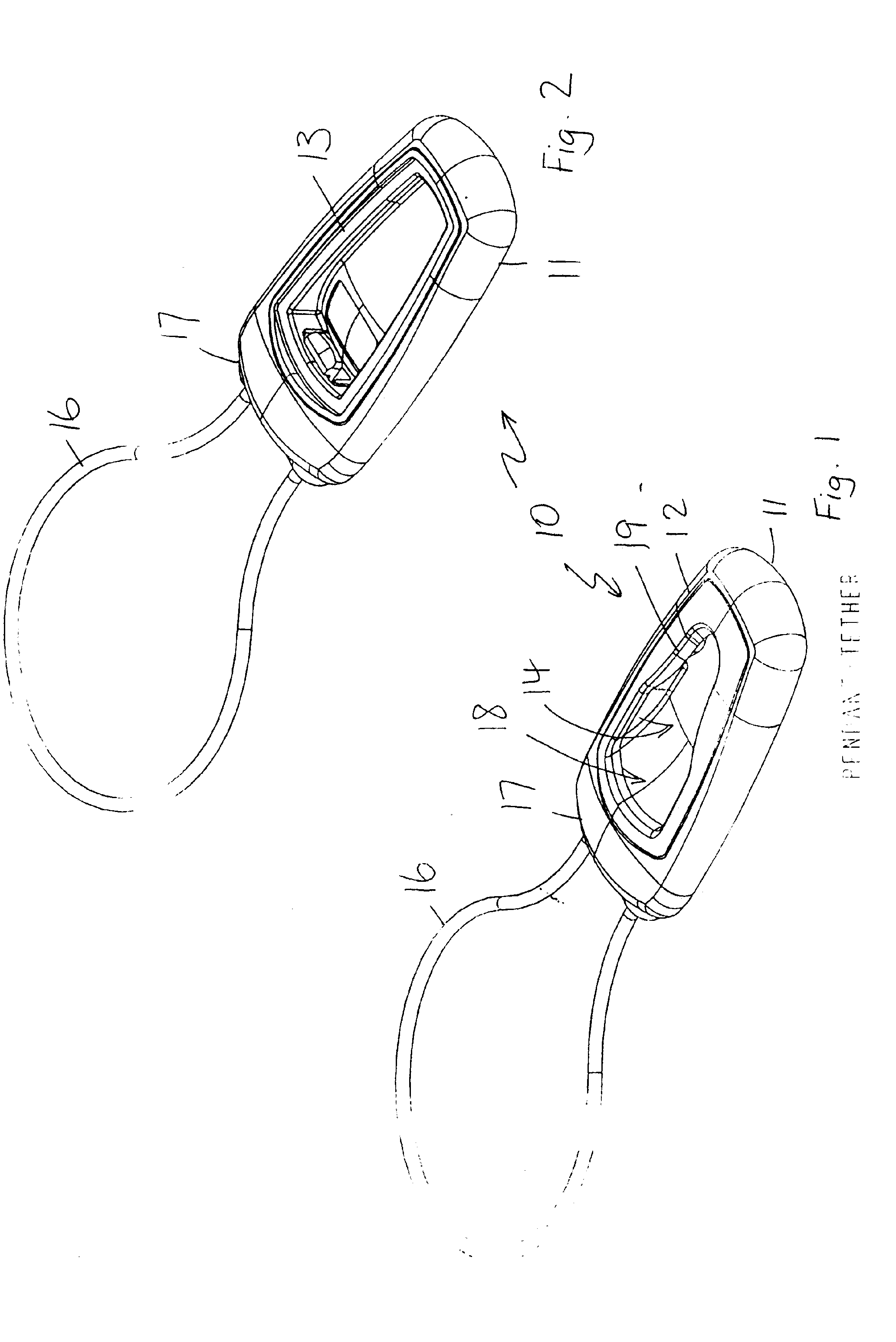 Retractable microphone/speaker lead for a belt clip attachment device for a mobile phone or the like