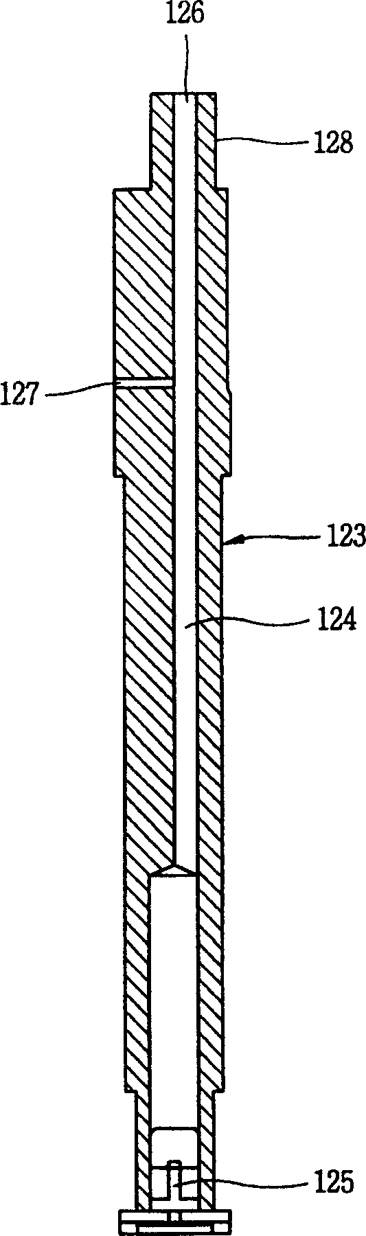 Oil supply structure for hermetic vortex type compressor