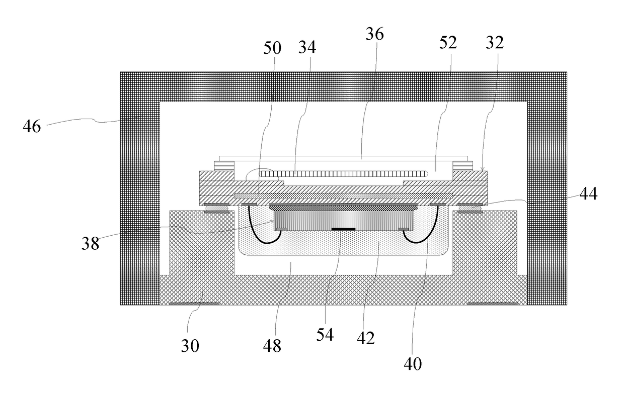 Oven controlled crystal oscillator consisting of heater-embedded ceramic package