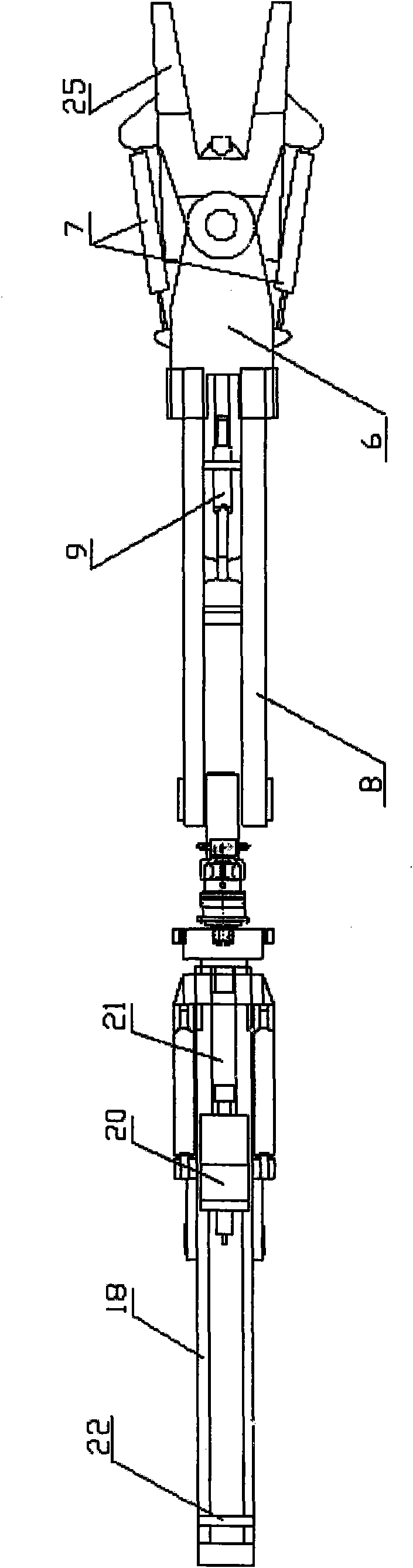 Novel omnibearing drill boom of drill loader