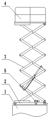 Hydraulic lifting platform of coal mine full-mechanized mining face