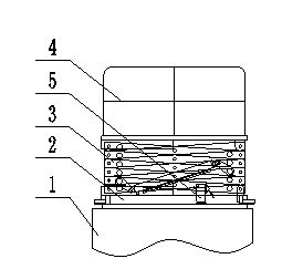 Hydraulic lifting platform of coal mine full-mechanized mining face