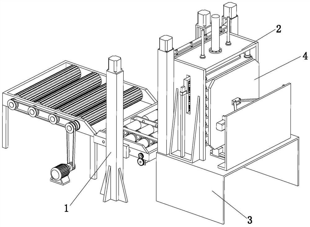 A working method of hot-pressing gluing equipment for anti-theft door panels