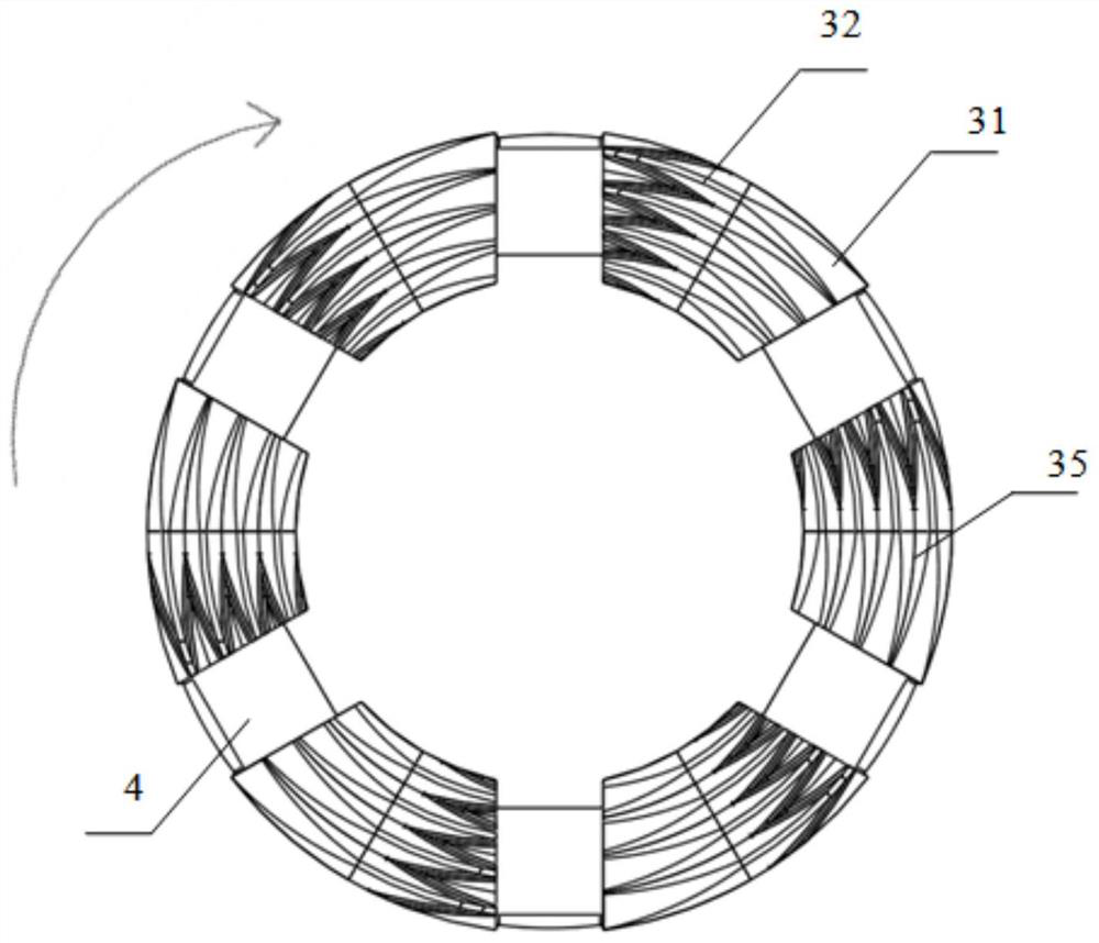 A diamond drill bit for drilling into fractured hard rock formations