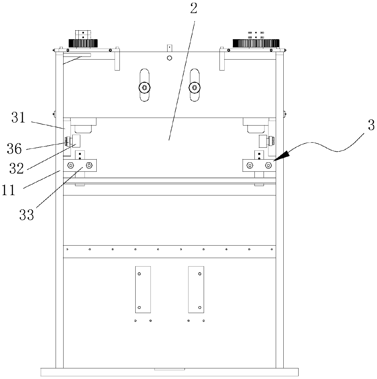 Bending machine with D-axis guide devices