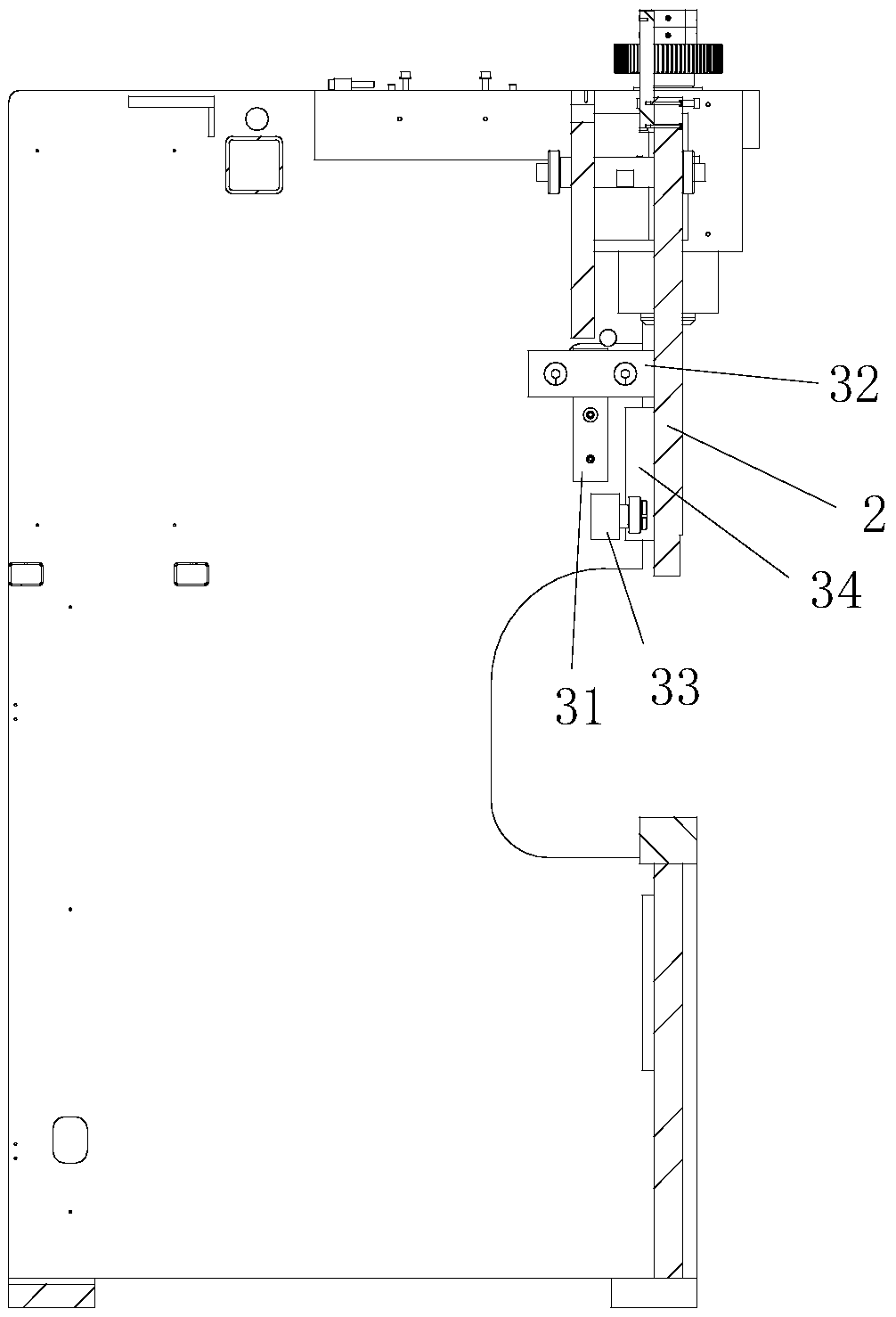 Bending machine with D-axis guide devices