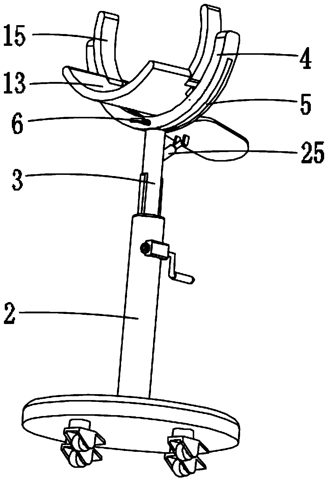 Head supporting and positioning device for neurosurgery