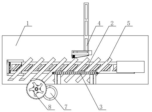 Rotary clamping block caterpillar track for wooden tenon automatic processing machine