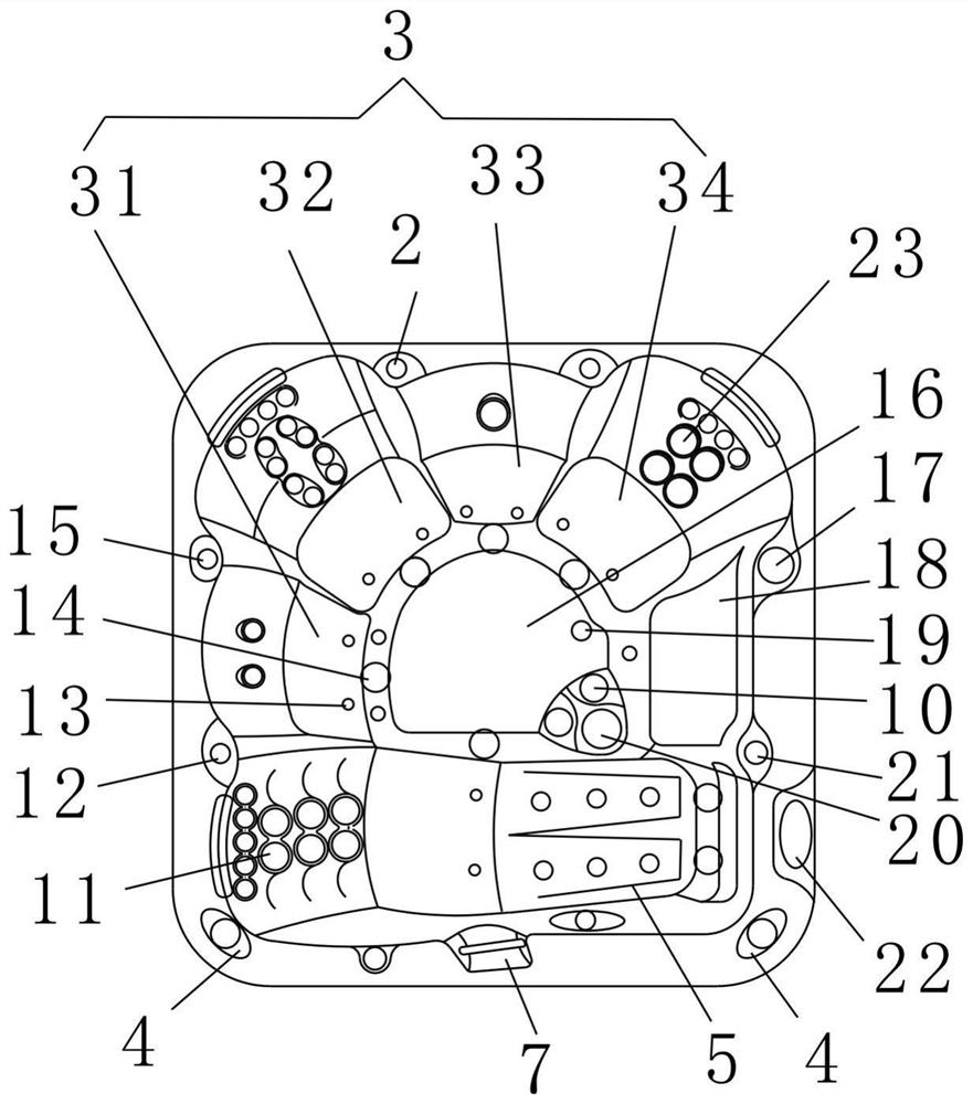 Massage bathtub with hydrogen bath function