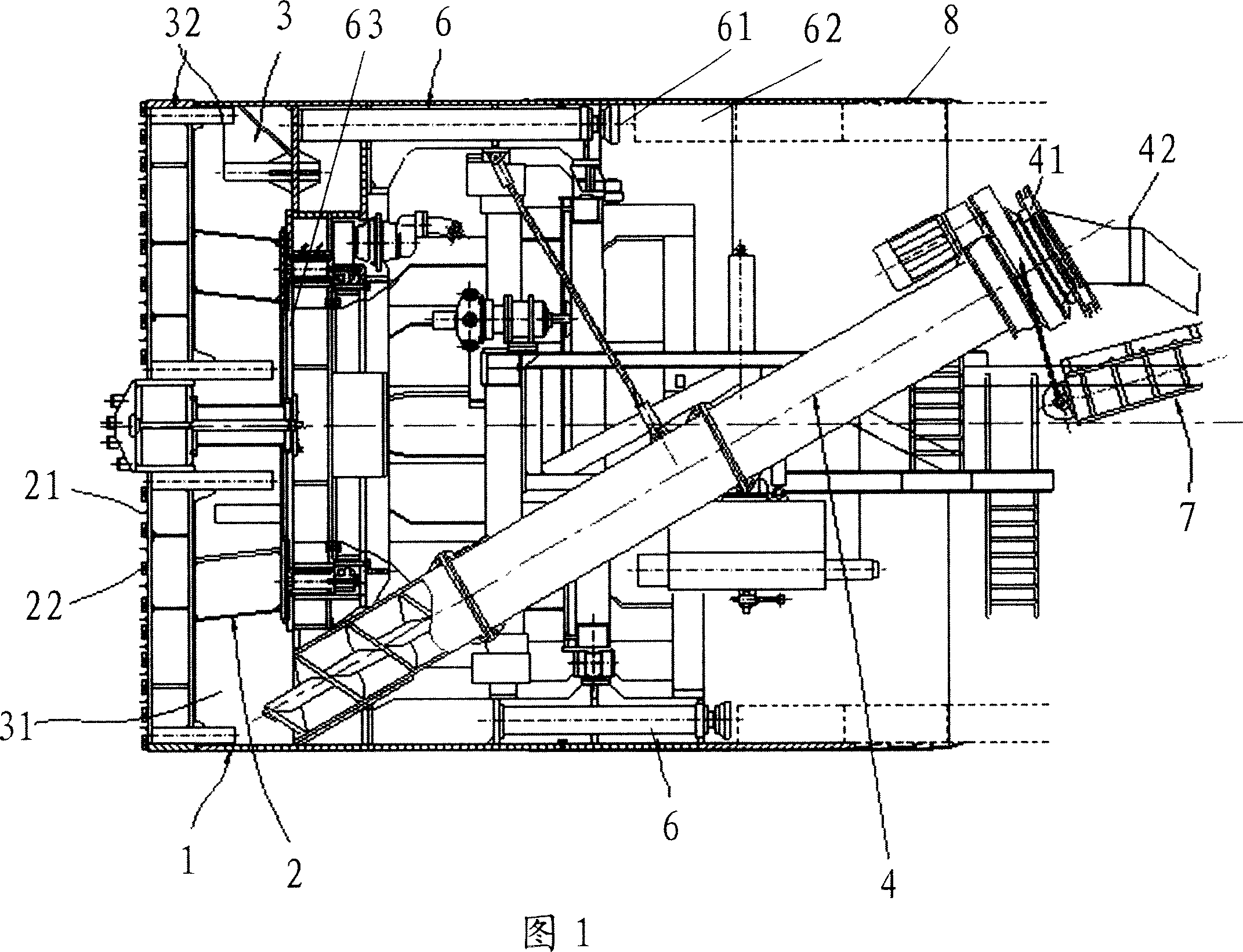 Composite balancing earth-pressure shielding machine