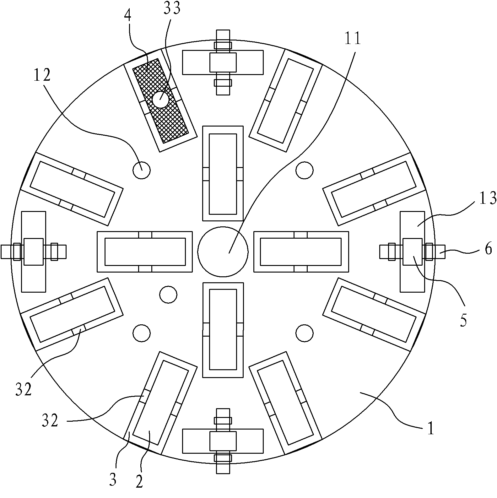 Diamond grinding tool convenient for replacing tool bits