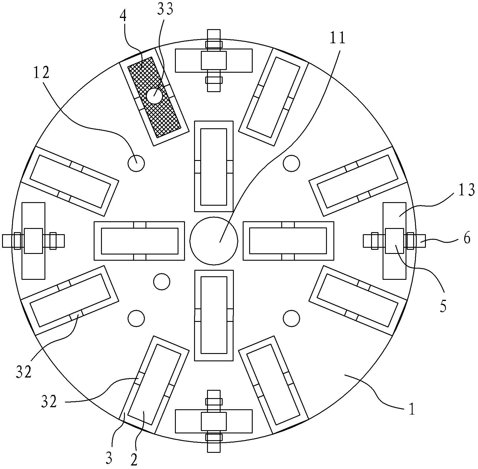 Diamond grinding tool convenient for replacing tool bits