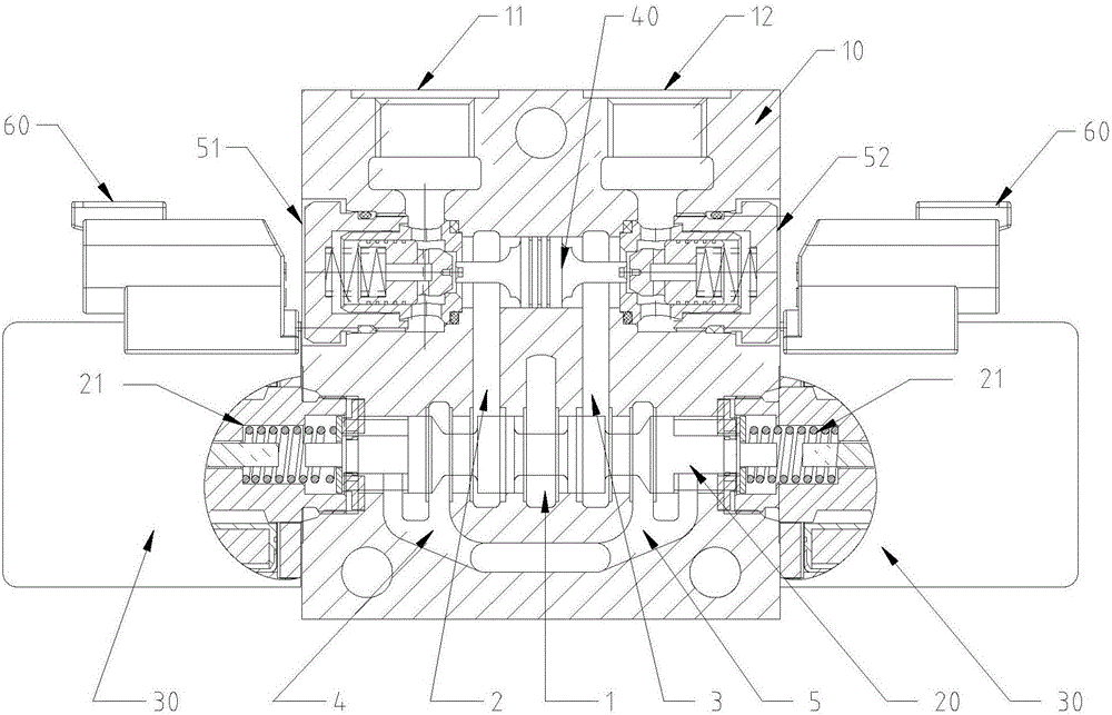 Electromagnetic direct-push type reversing valve