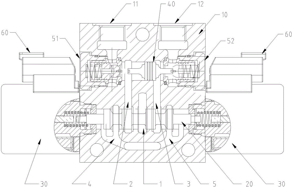 Electromagnetic direct-push type reversing valve