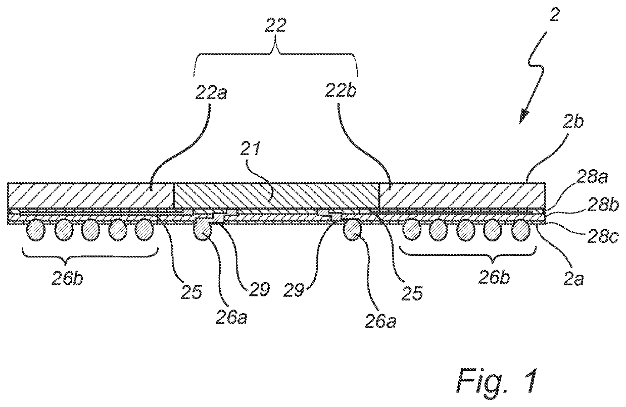 Integrated circuit package comprising a crossed dipole antenna