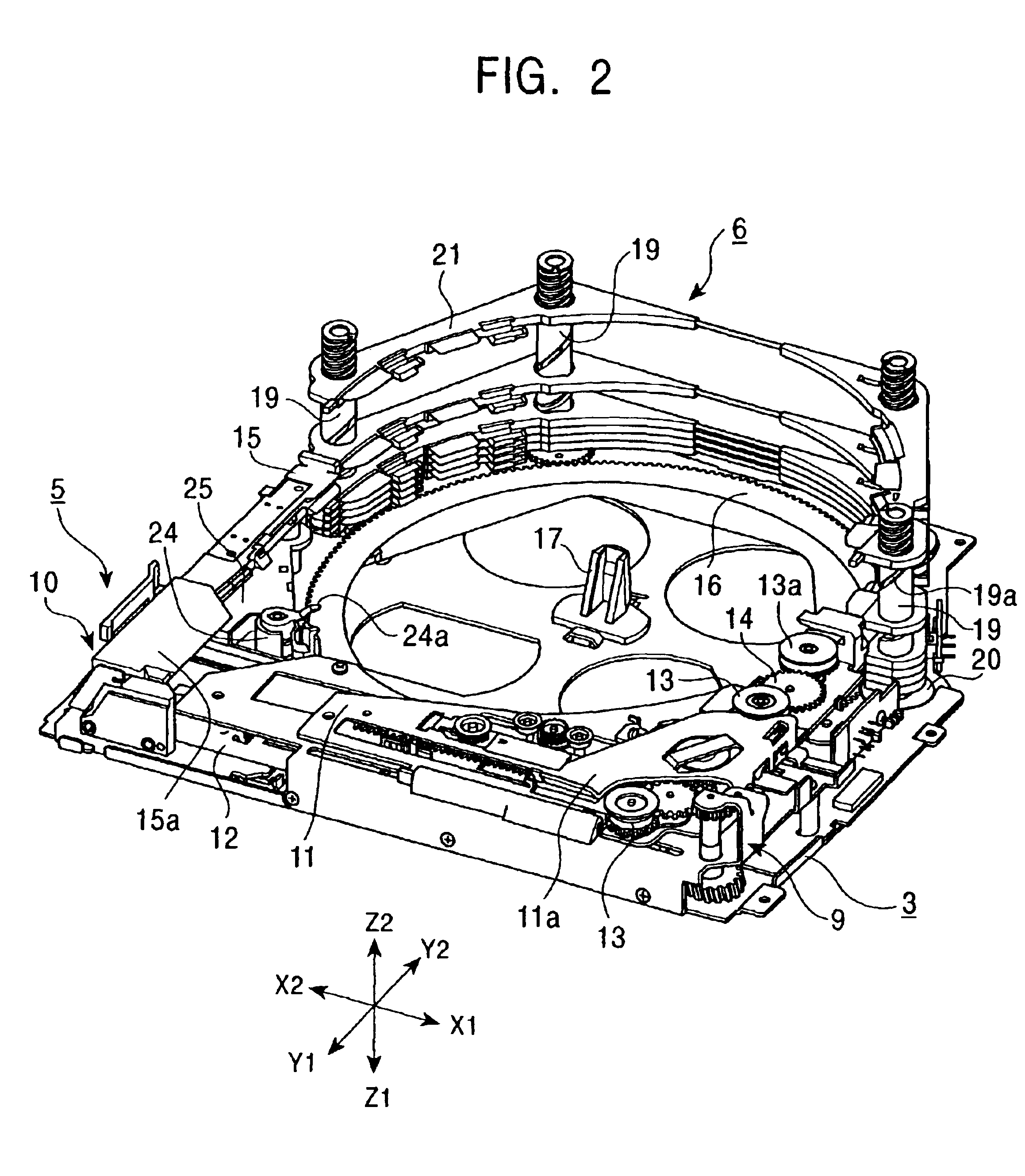 Changer-type disk device