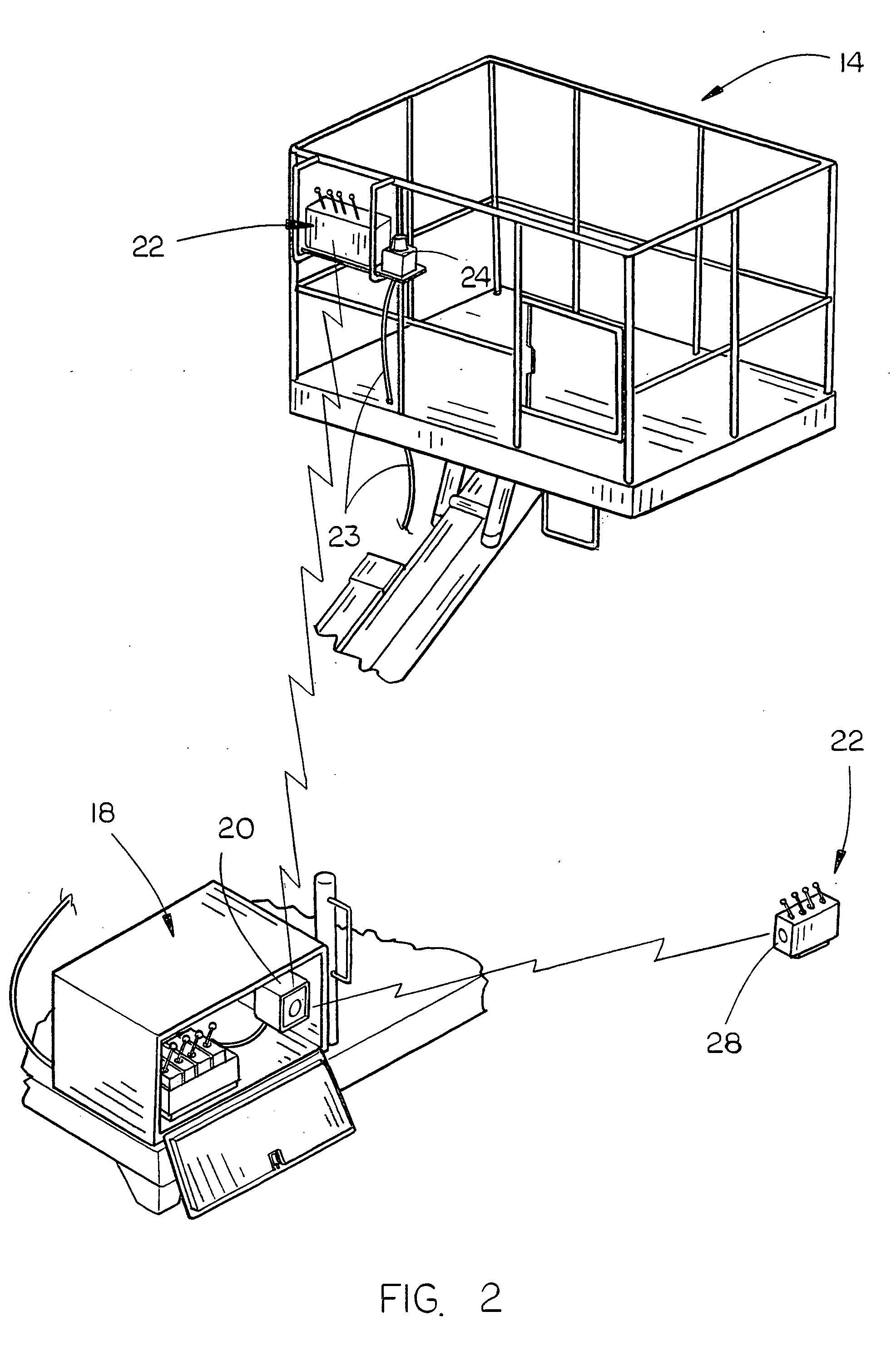 Wireless and wired control mechanism for an aerial lift or crane