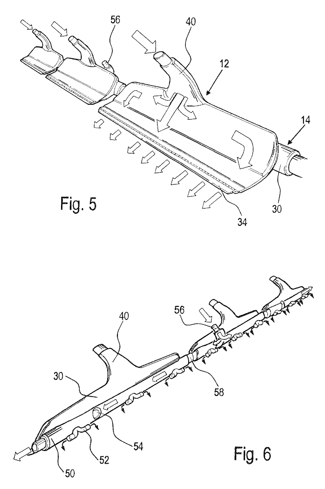 Air infeed device for air-conditioning passenger areas in aircraft