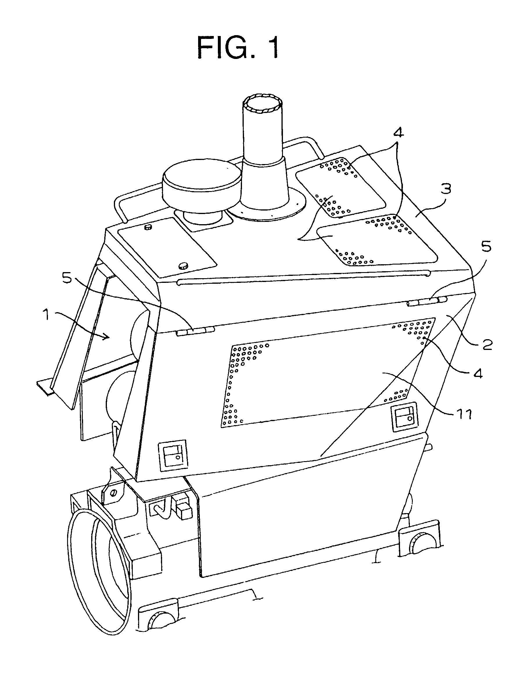 Engine compartment structure of a work machine