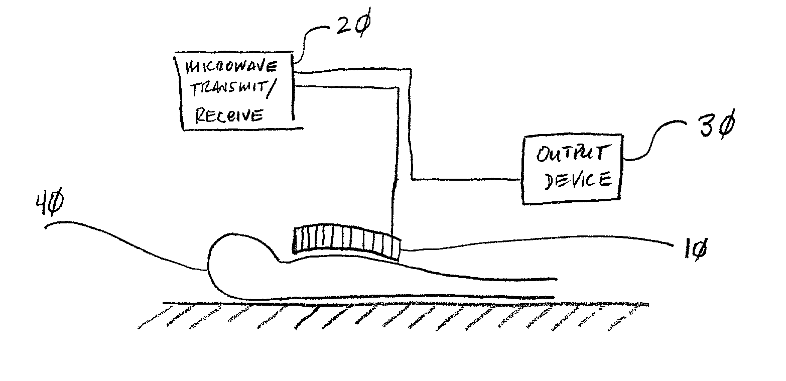 Apparatus and method for heart size measurement using microwave doppler radar