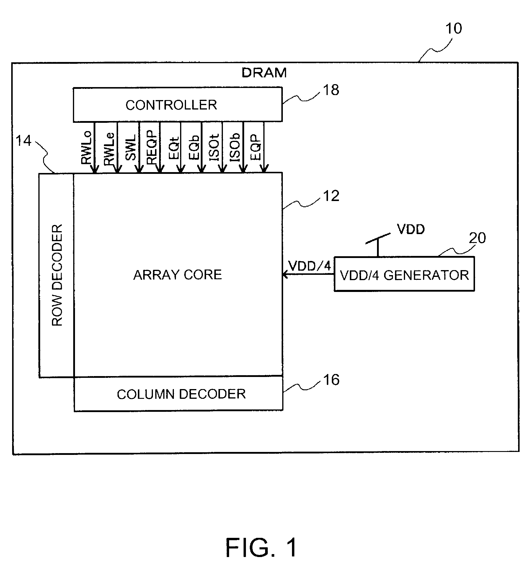 Dynamic semiconductor storage device and method for operating same