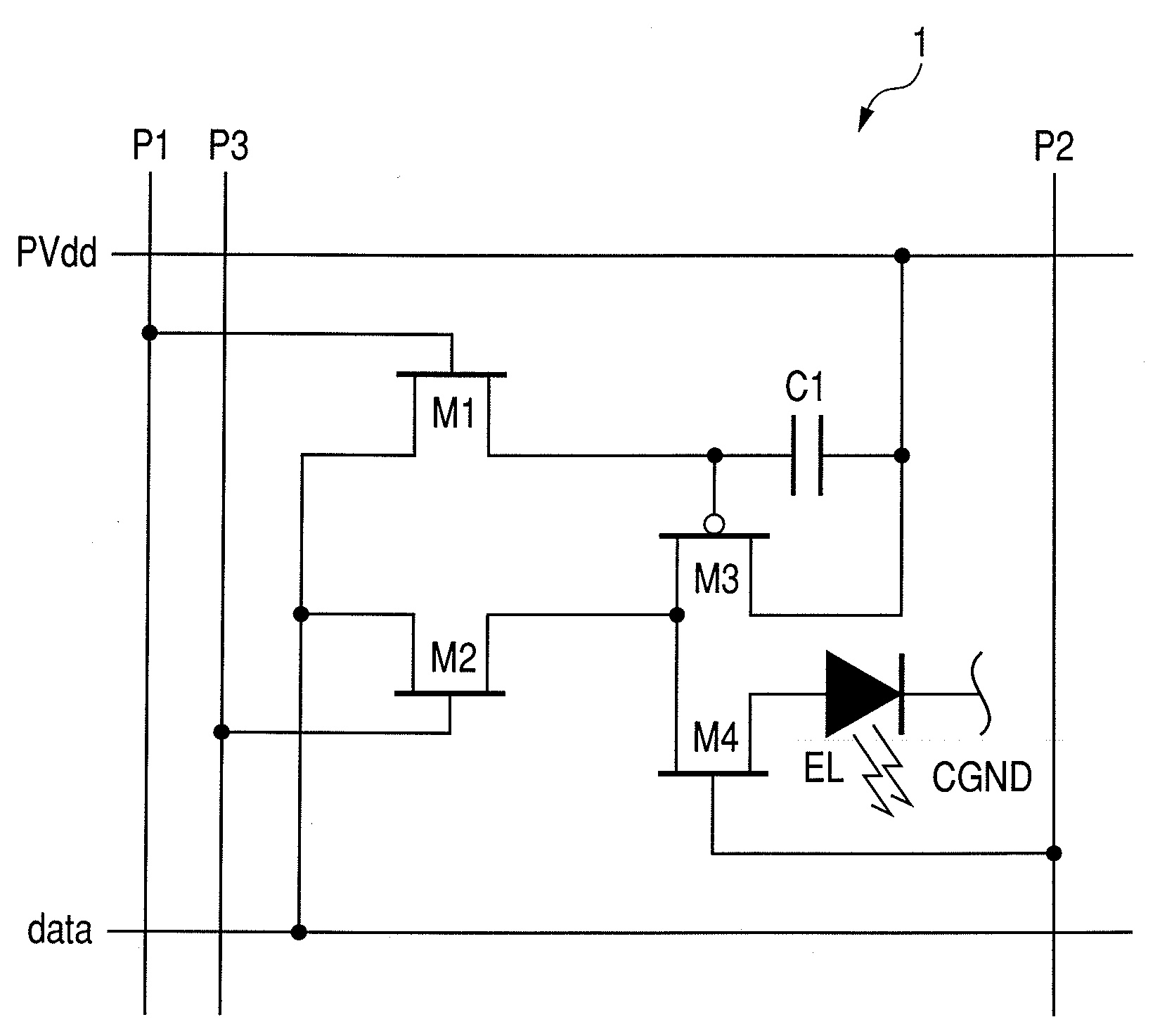 Active matrix type display apparatus and driving method thereof