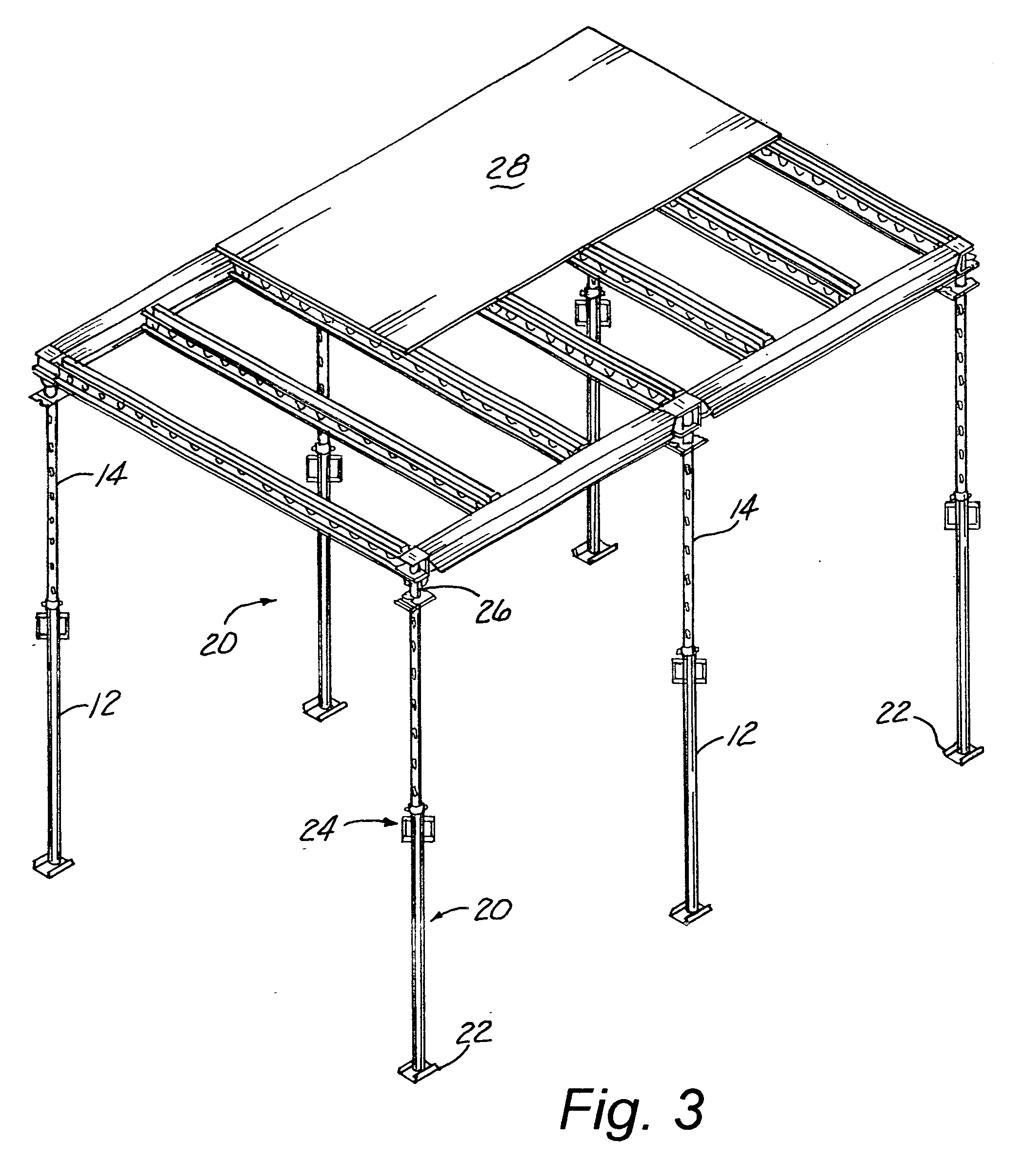 Load release pin for concrete shoring apparatus