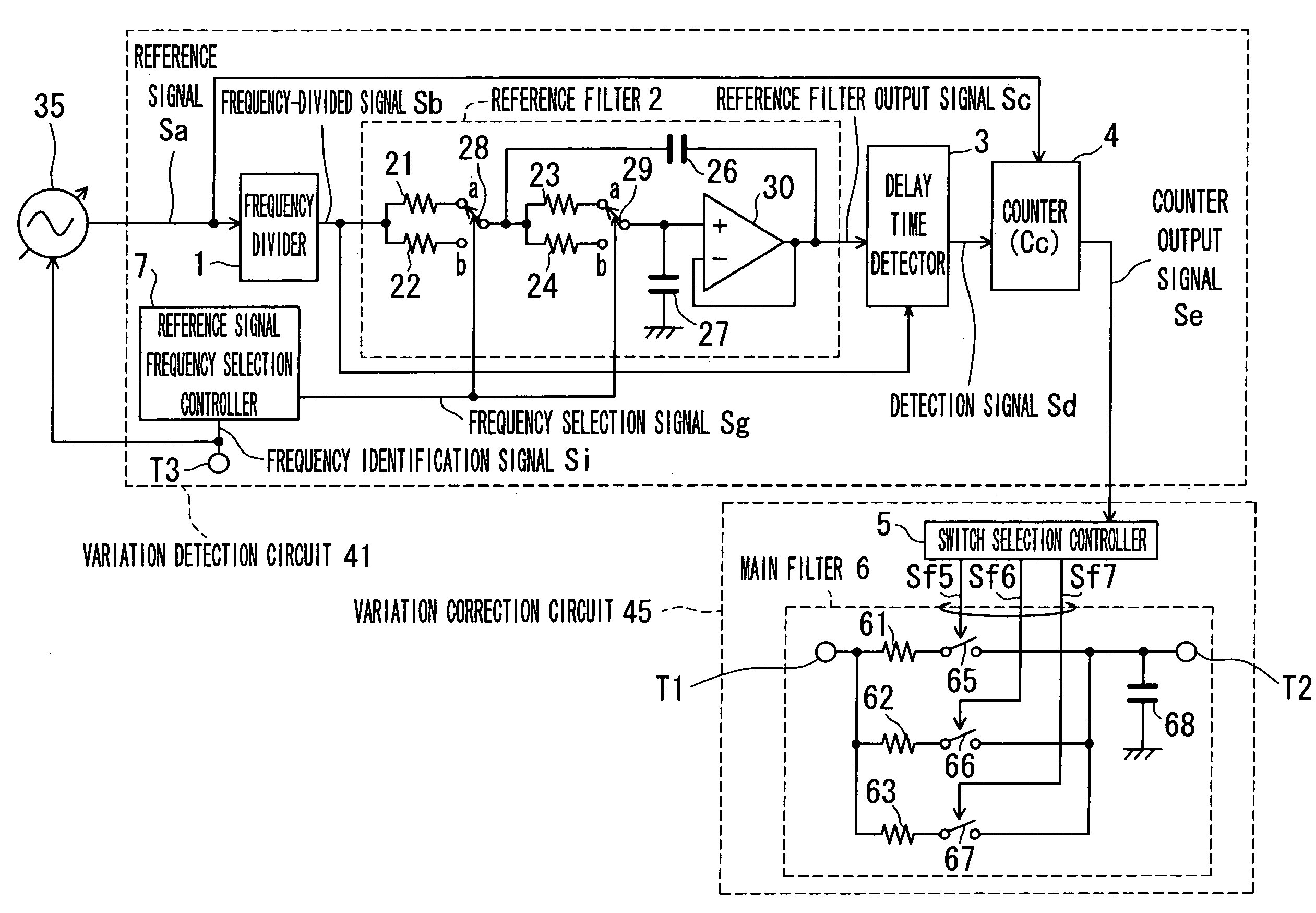 Filtering apparatus for correcting variation of CR-product