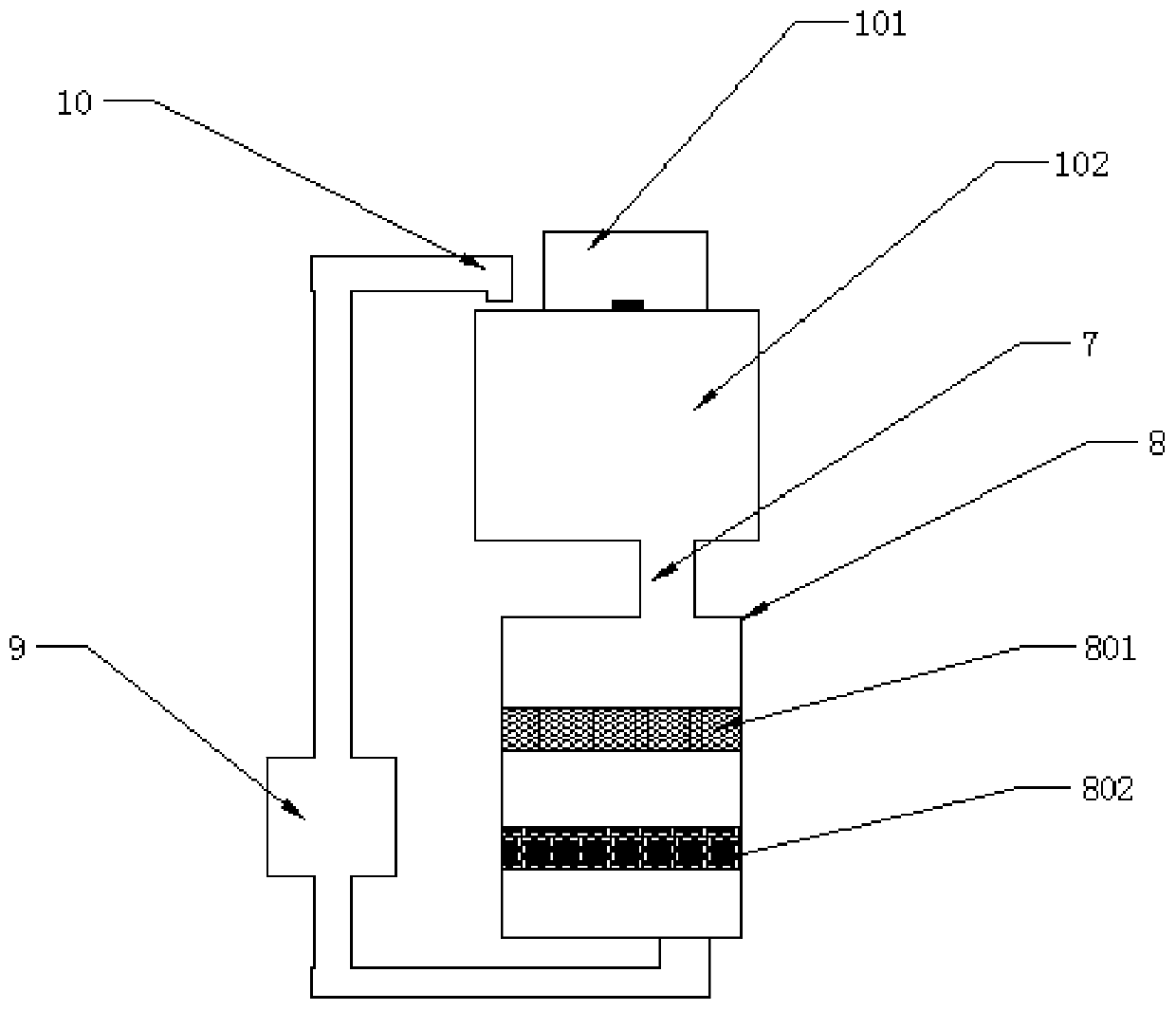 Edge water device capable of changing stress of lower surface edge part of glass