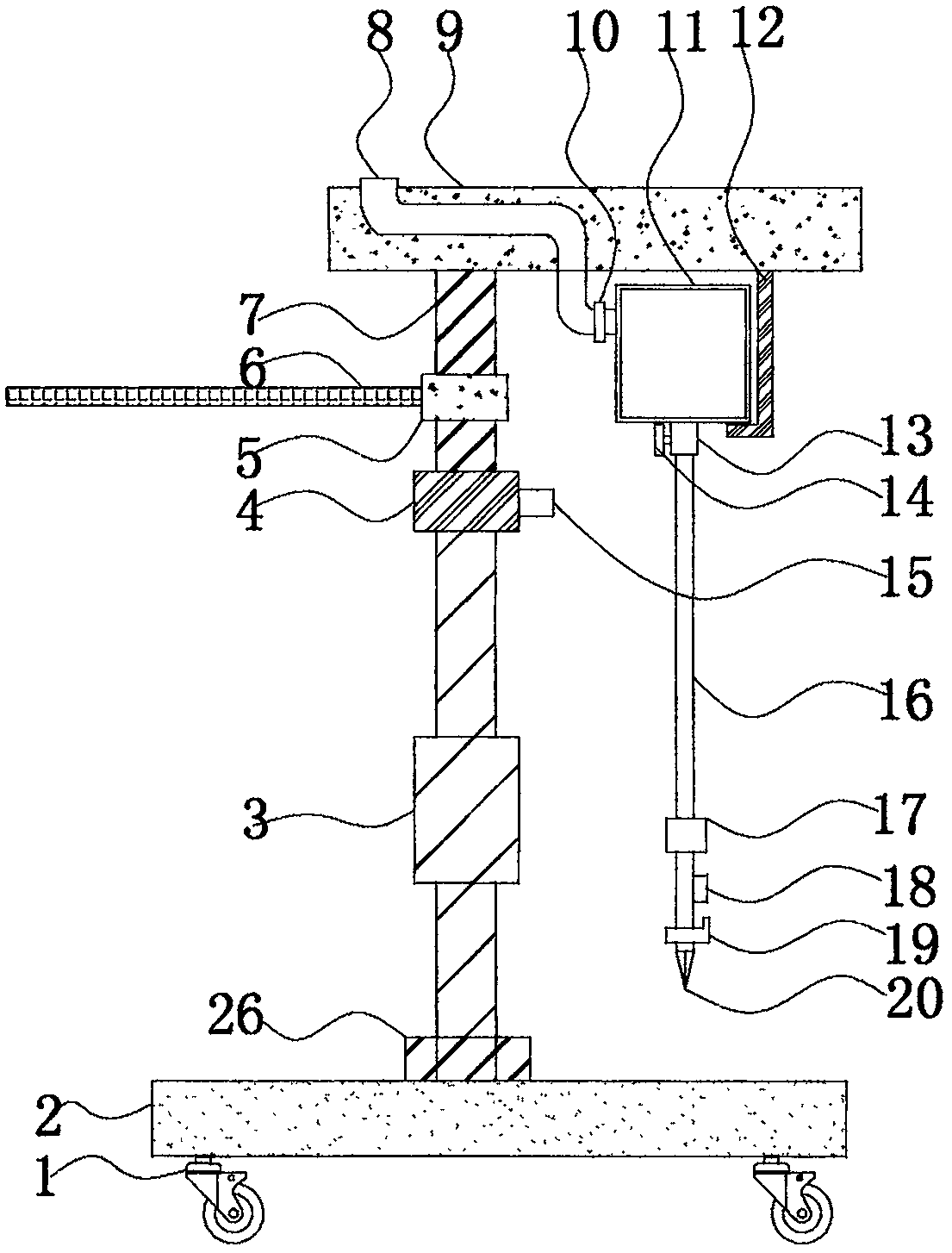 Cleaning device for surgery of general surgery department