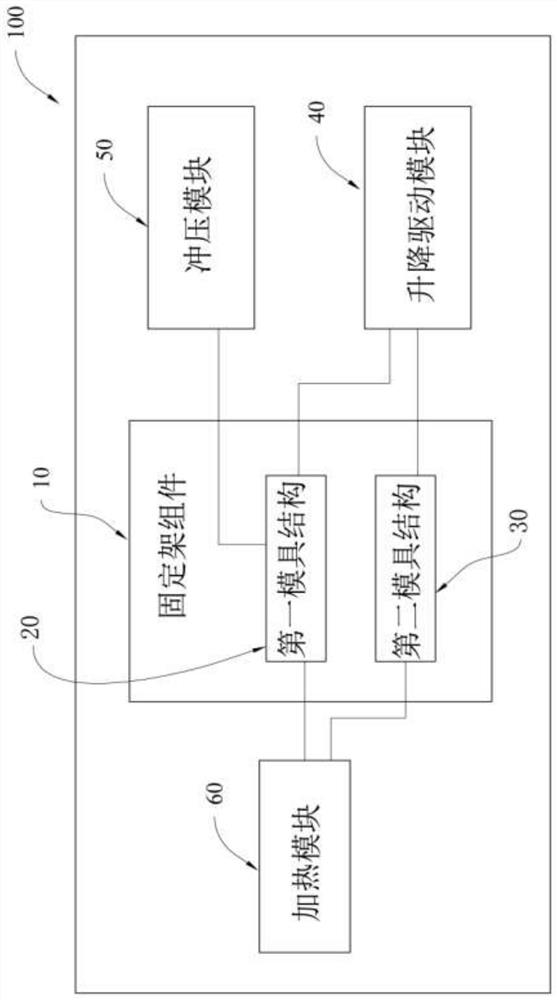 Formed and cut-off horn vibrating piece manufacturing device and manufacturing method thereof