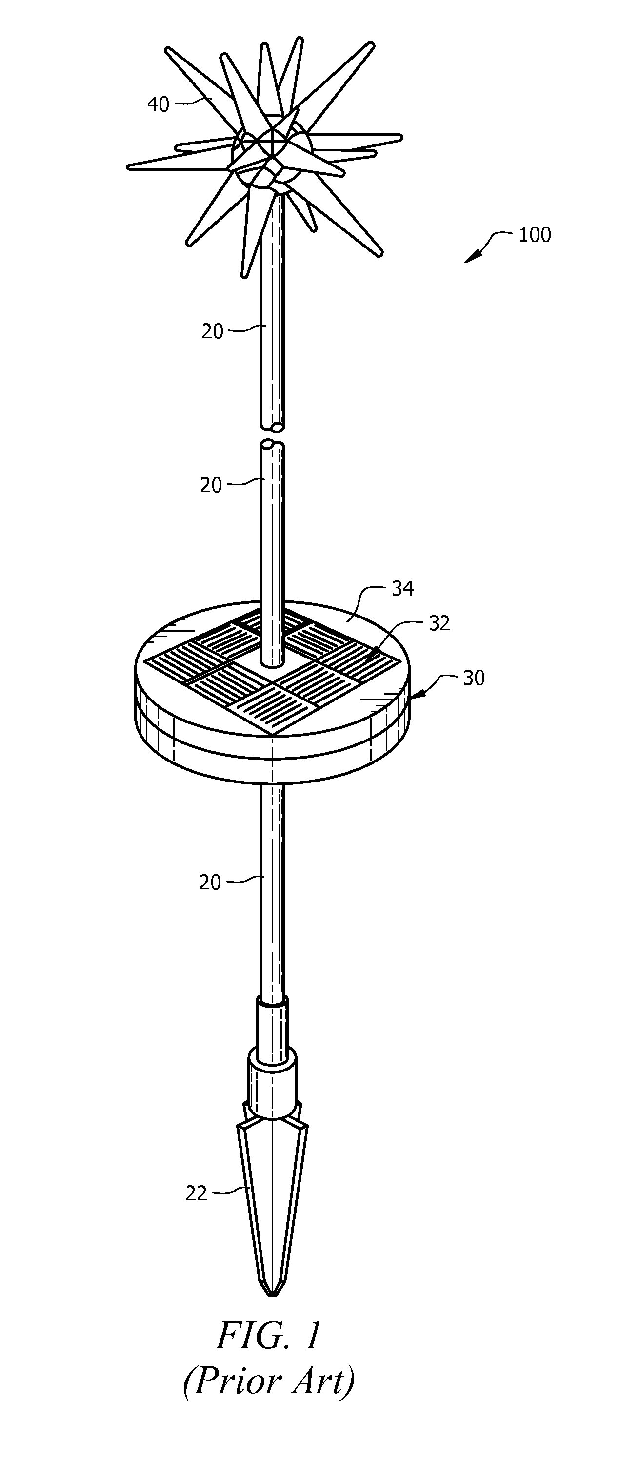 Outdoor Solar Light With Multi-Panel Solar Array