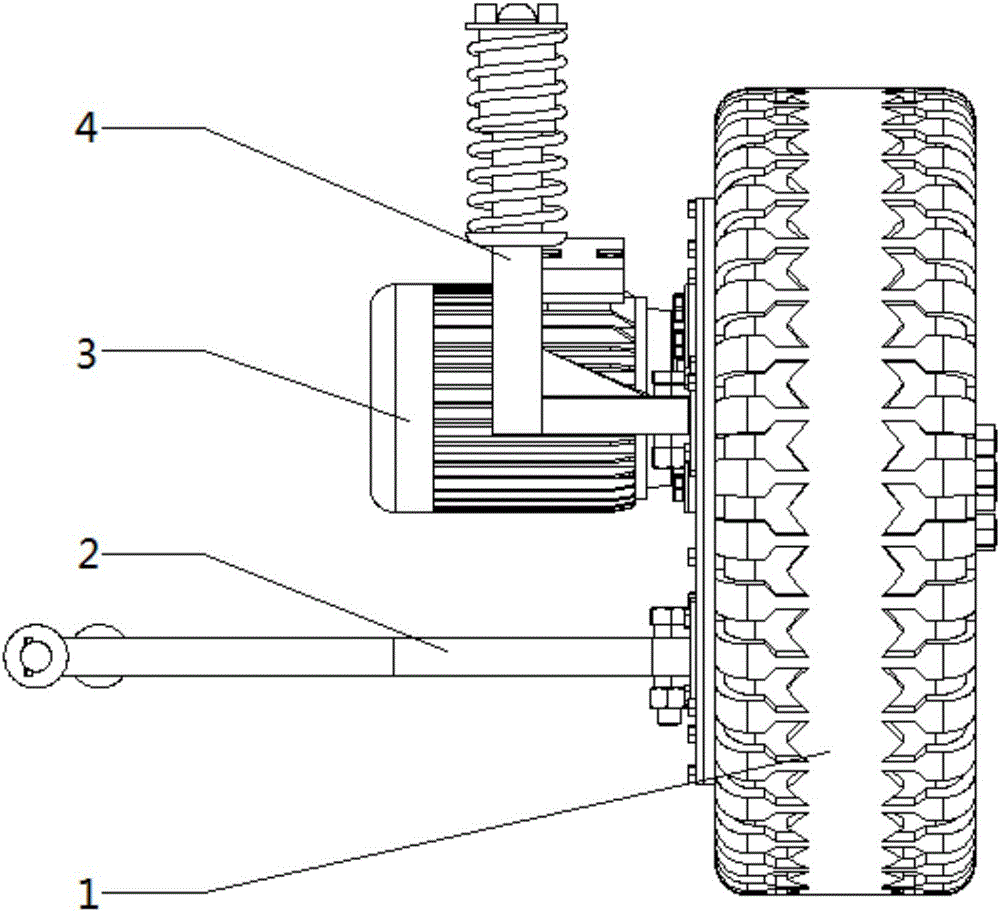 Electric vehicle wheel side driving system and driving method