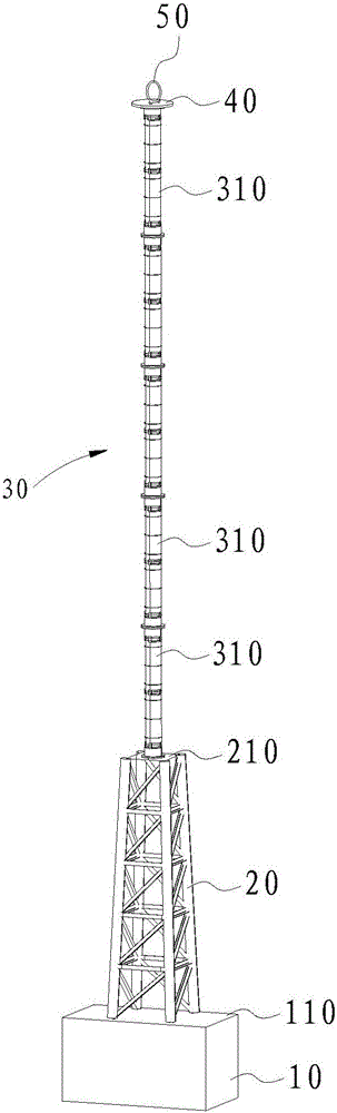 Seismic test device and test method for ultrahigh-voltage direct current single-pole composite post insulator