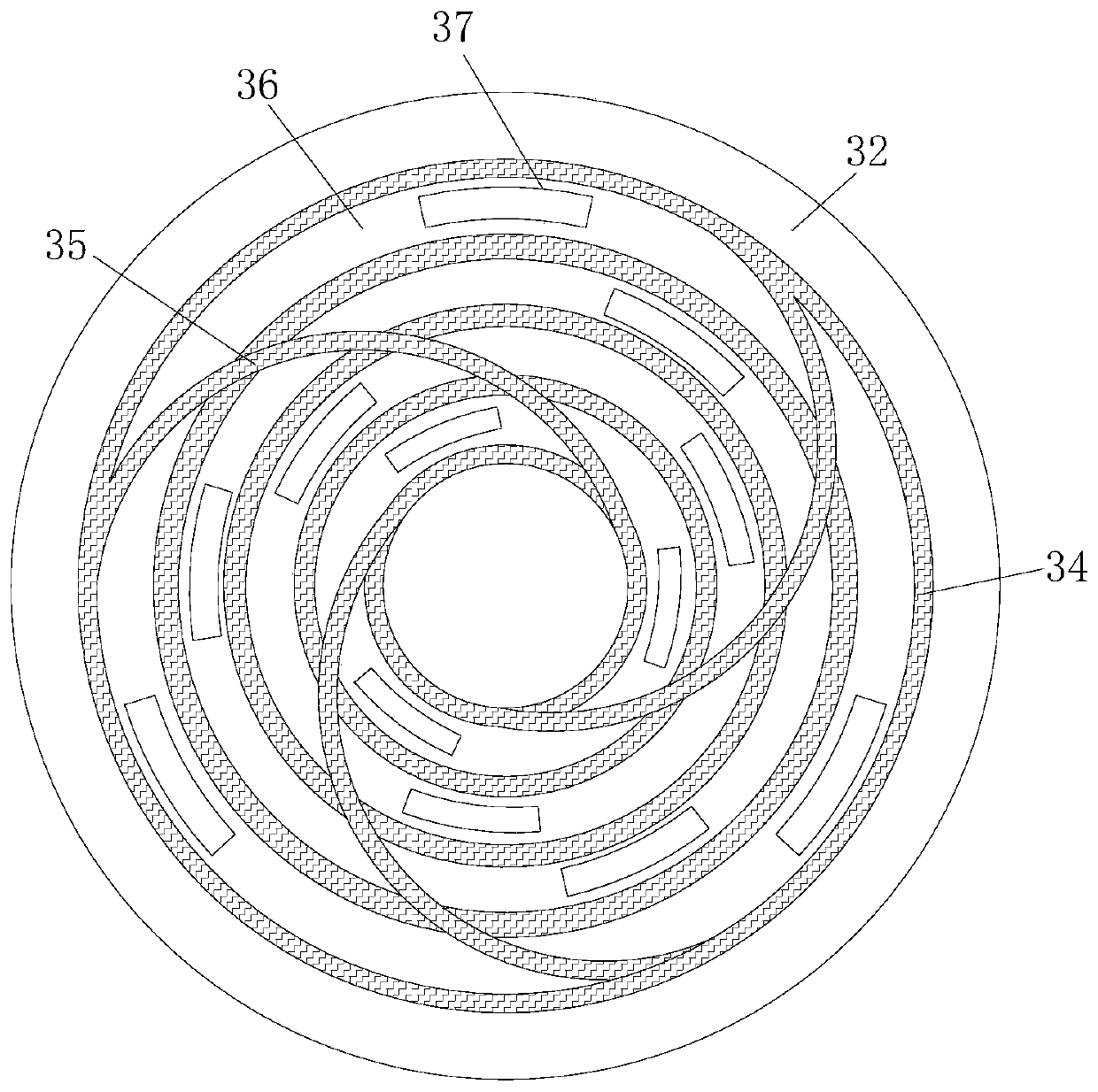 Pollutant treatment device for production line of asphalt mixing plant