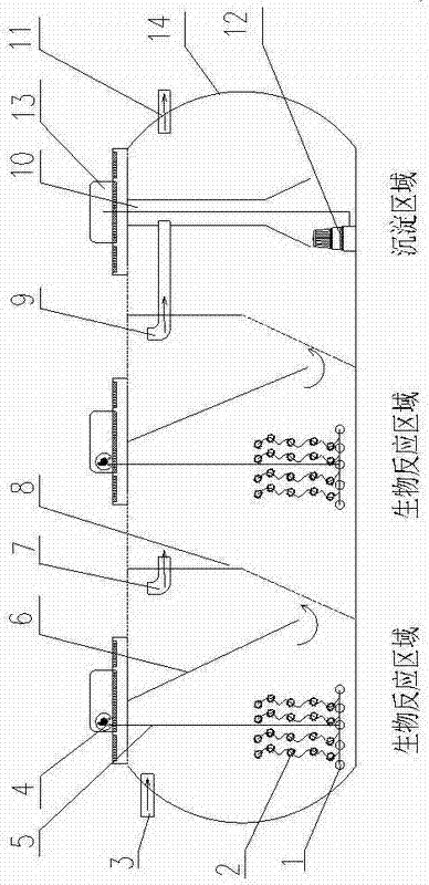 A domestic sewage treatment system