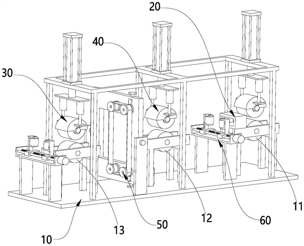 Film covering device for skirting line