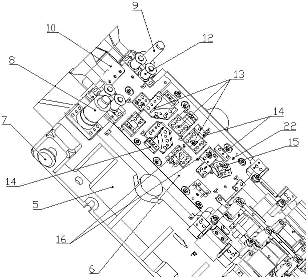 Continuous punching die for automobile supporting frame