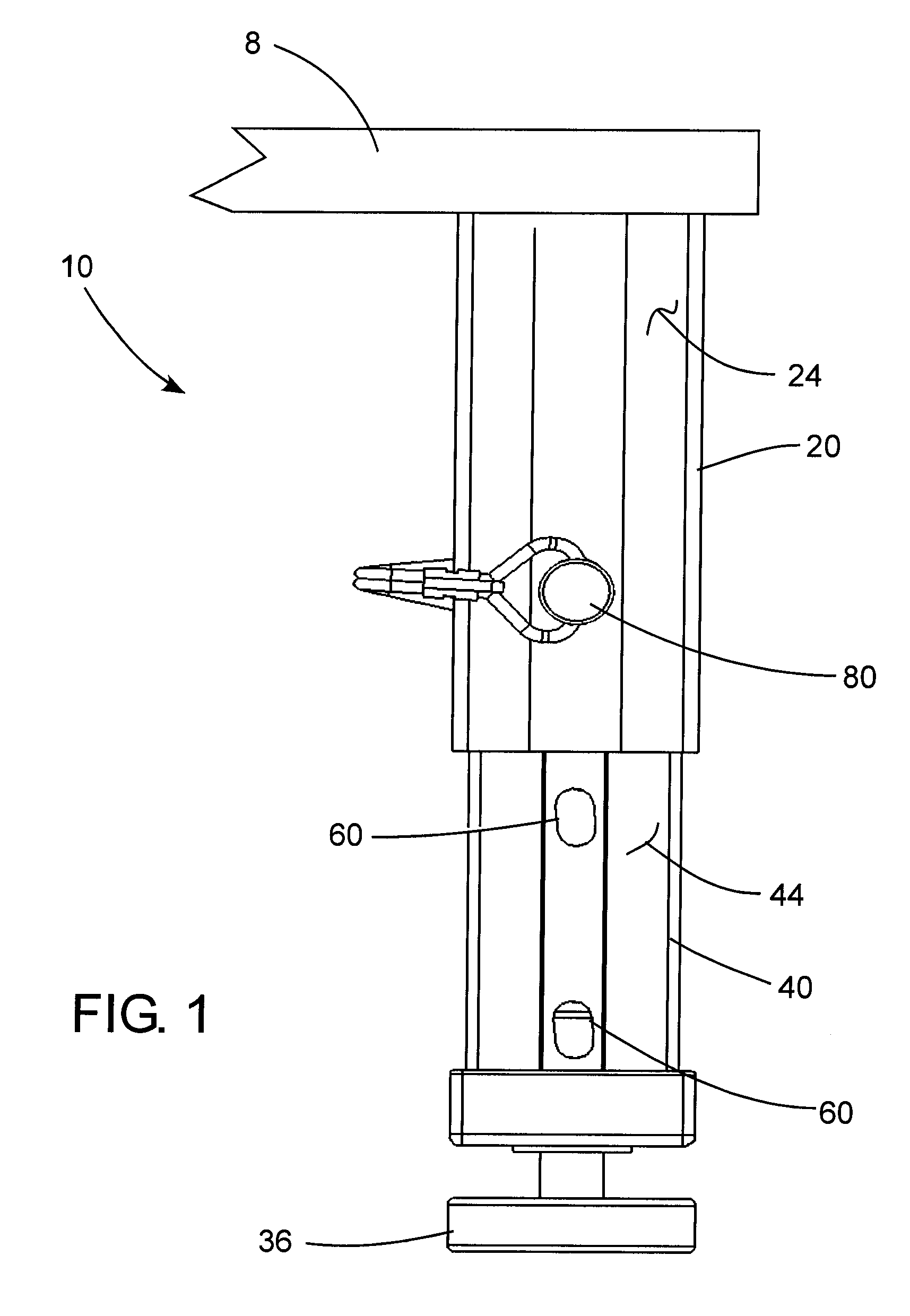 Telescoping Leg Lock and Portable Elevated Platform with Same