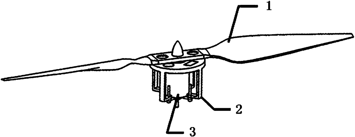 Non-contact separation type unmanned aerial vehicle propeller locking device and locking method